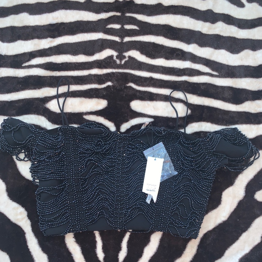Brand new beaded crop top
